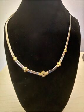 Kendra Scott Abbie Herringbone Necklace in a mixed metal finish